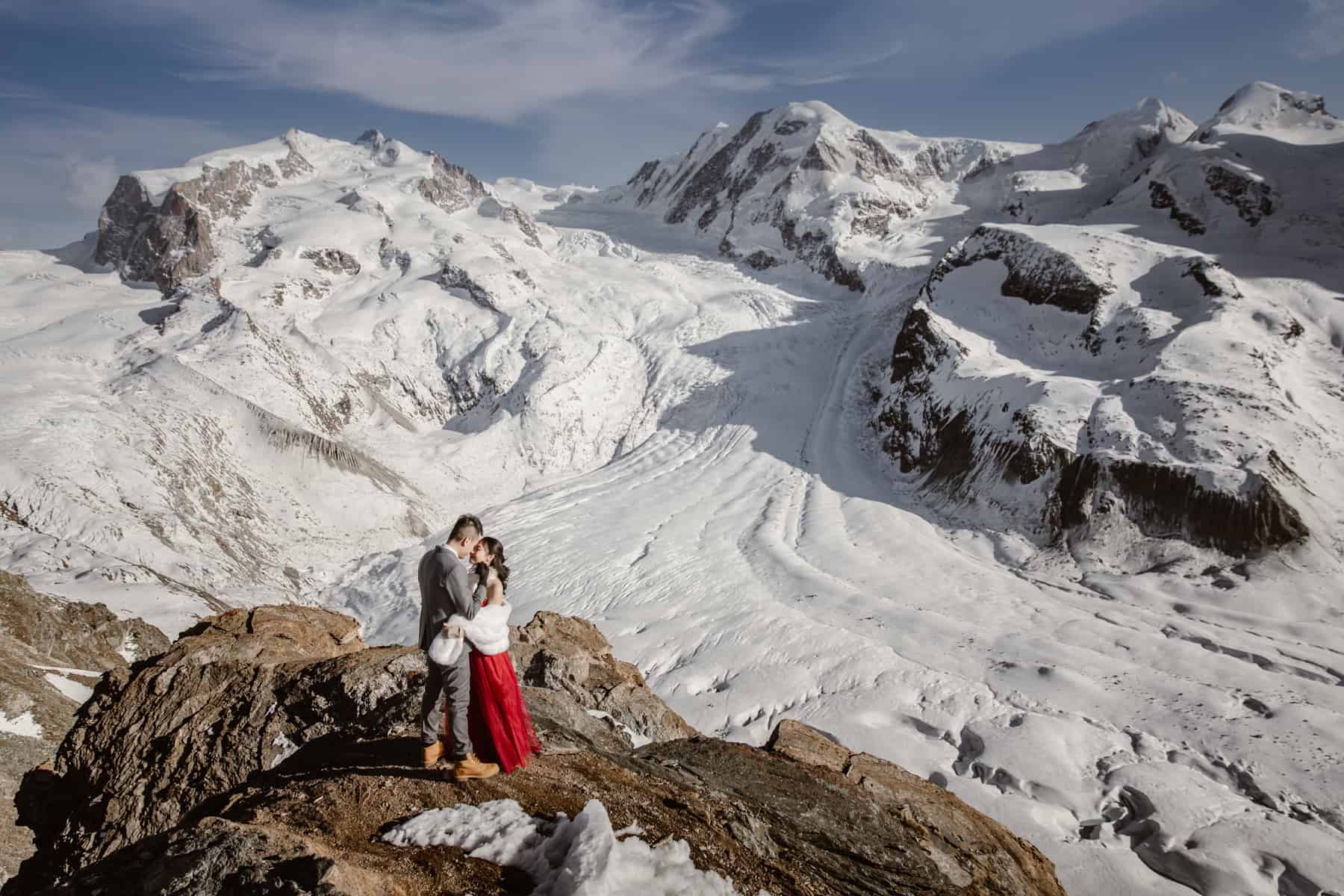 Gornergrat glacier elopement zermatt